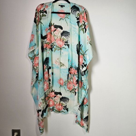 EUC AMERICAN EAGLE OUTFITTERS FLORAL COVER UP BEACH / SWIM ONE SIZE - Picture 1 of 14